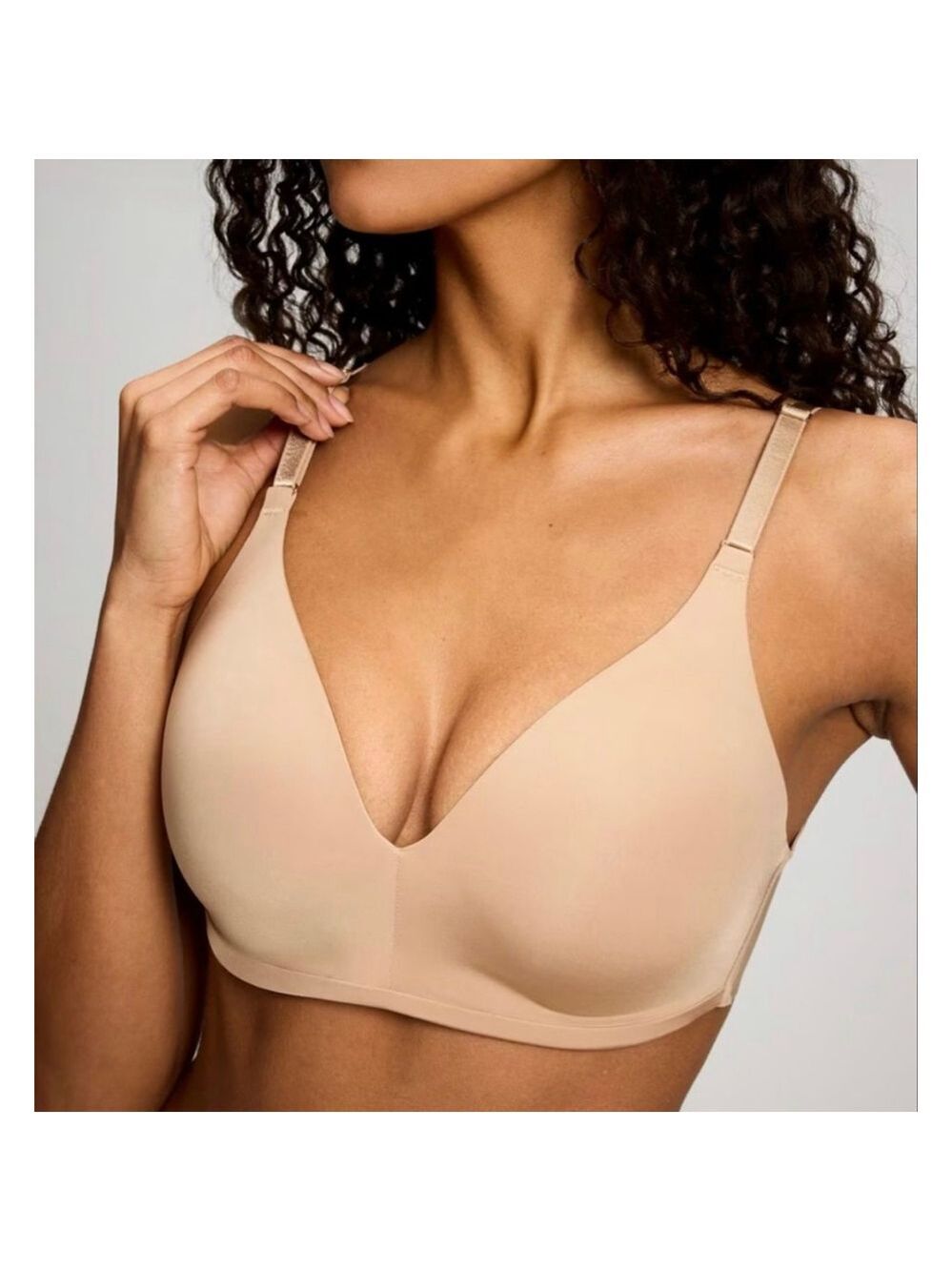 NWT Women's Soma Vanishing 360 Wireless Bra 34D Beige (Warm Amber)